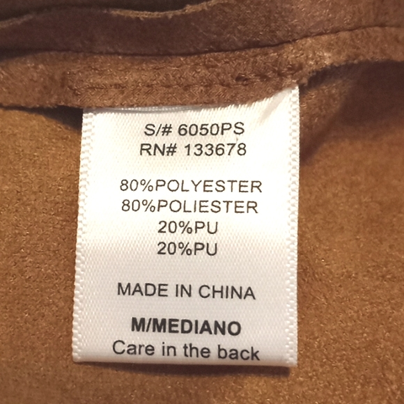 Forever 21 Tan Faux Suede Leather Straight Leg Pants in Size Medium - Picture 8 of 8